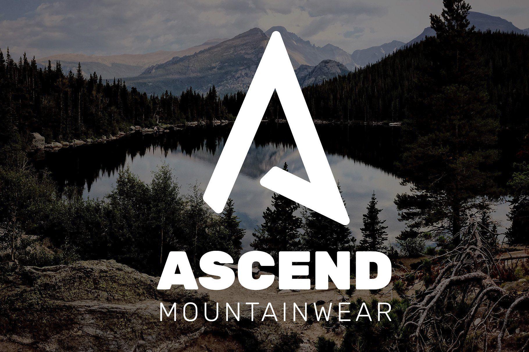 Triangle Mountain Reflection Logo - Modern Outdoor Logo (Letter A) Logo Templates Creative Market