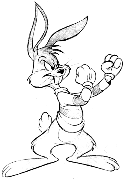 Rabbit Boxing Logo - Cartoon Bunny Rabbit Boxing with Easy Step