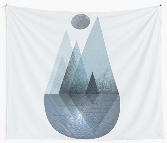 Triangle Mountain Reflection Logo - Nordic Mountain Reflection' Wall Tapestry by UrbanEpiphany. Wall