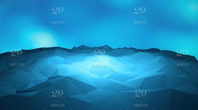Triangle Mountain Reflection Logo - Abstract triangle geometric, blue ice mountain shape on blue