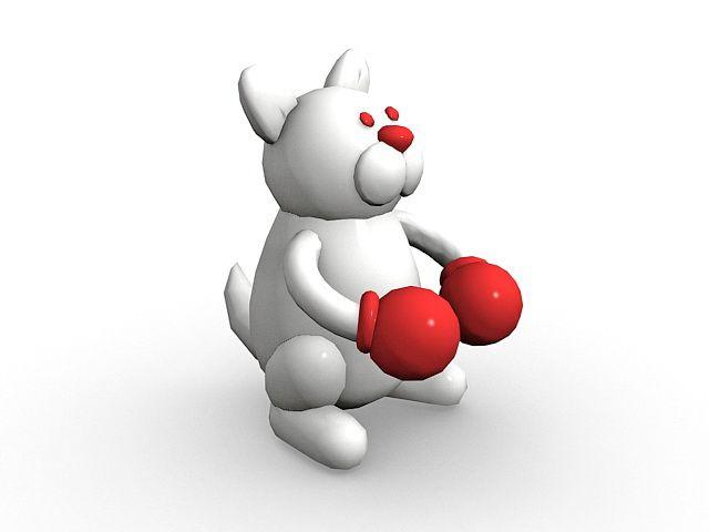 Rabbit Boxing Logo - Cartoon rabbit boxing 3d model 3ds Max files free download ...