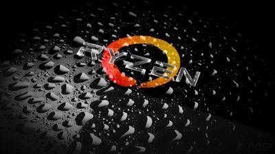 AMD Ryzen Logo - AMD wallpaper featuring water droplets and Ryzen logo in 4k ...
