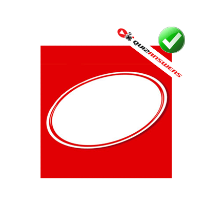 White and Red Oval Logo - Red Box With White Oval Logo - Logo Vector Online 2019