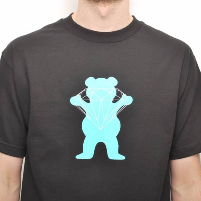 Grizzly Diamond Supply Co Logo - Grizzly Griptape Diamond Supply Co. Grizzly Brilliant Bear Skate T