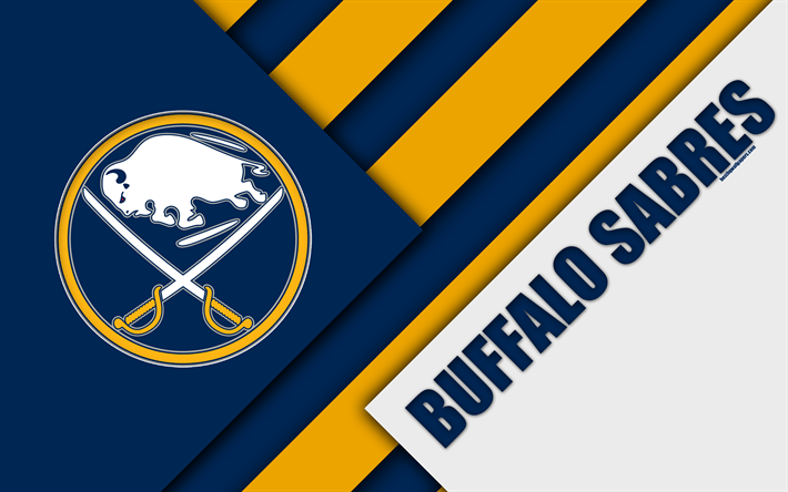 Buffalo Sabres Logo - Download wallpaper Buffalo Sabres, 4k, material design, logo, NHL