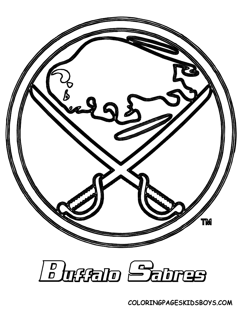 Buffalo Sabres Logo - Buffalo Sabres logo NHL coloring page. Daddy's pins. Buffalo