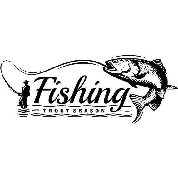 Fishing Logo - Fly Fishing Logo 8 Angling Fish Fresh Water Hunting Striped | Etsy