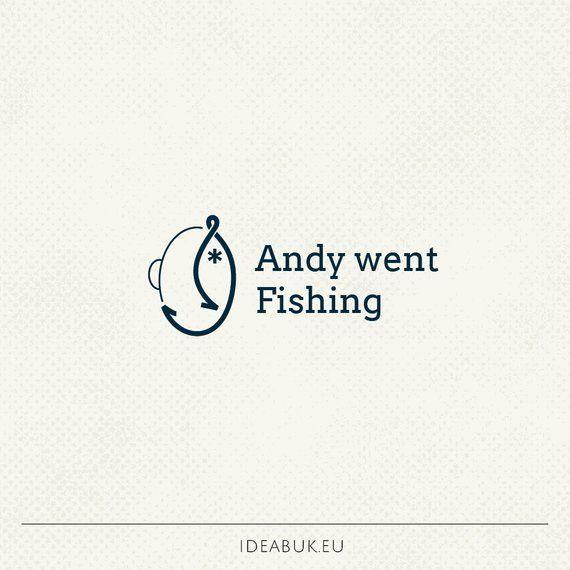 Fishing Logo - One of a kind logo Face logo Fishing logo Fish logo Pre | Etsy