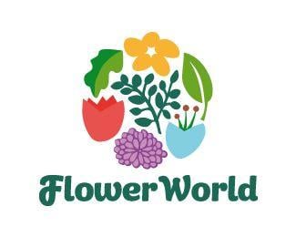 Flower World Logo - Flower World Designed