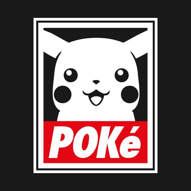 Pokemon Obey Logo - Poké - Obey Pokemon Pikachu T-Shirt - The Shirt List