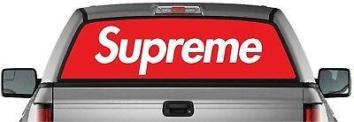 Supreme Truck Logo - PERFORATED SUPREME BOX Logo Grey Pick Up Truck Back Window Graphic