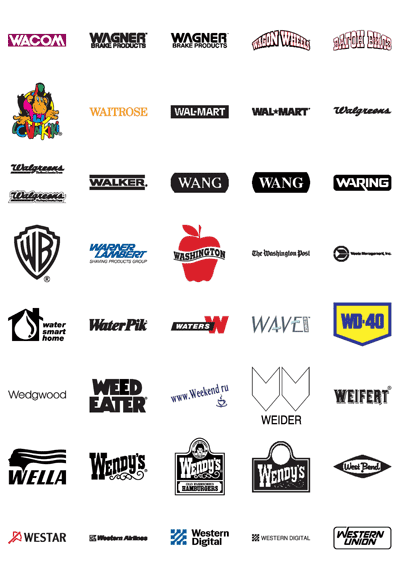W Company Logo - Free Vector Logos: Famous Company Logos and Trademarks – Letter W ...