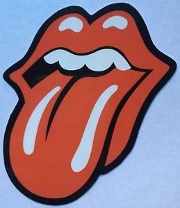Red Tongue Logo - Black & Red Rolling Stones Tongue Music Band Logo Sticker Decal Rock ...