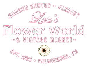 Flower World Logo - Lou's Flower World | Garden Center & Vintage Marketplace