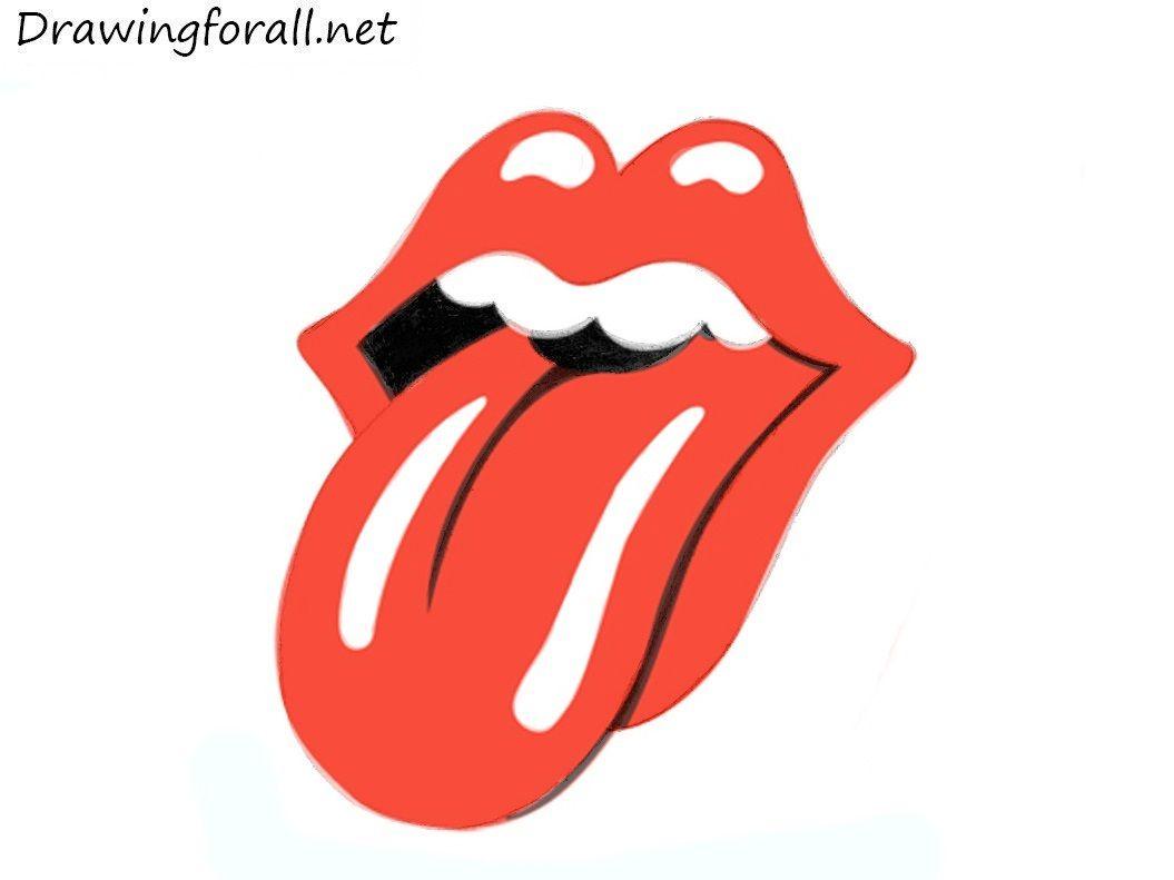 Red Tongue Logo - How to Draw The Rolling Stones Logo | DrawingForAll.net