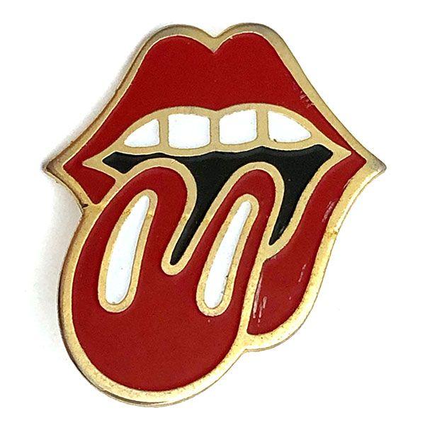 Red Tongue Logo - auc-motor-music: Rolling stone Lipps and tongue logo pin badge The ...