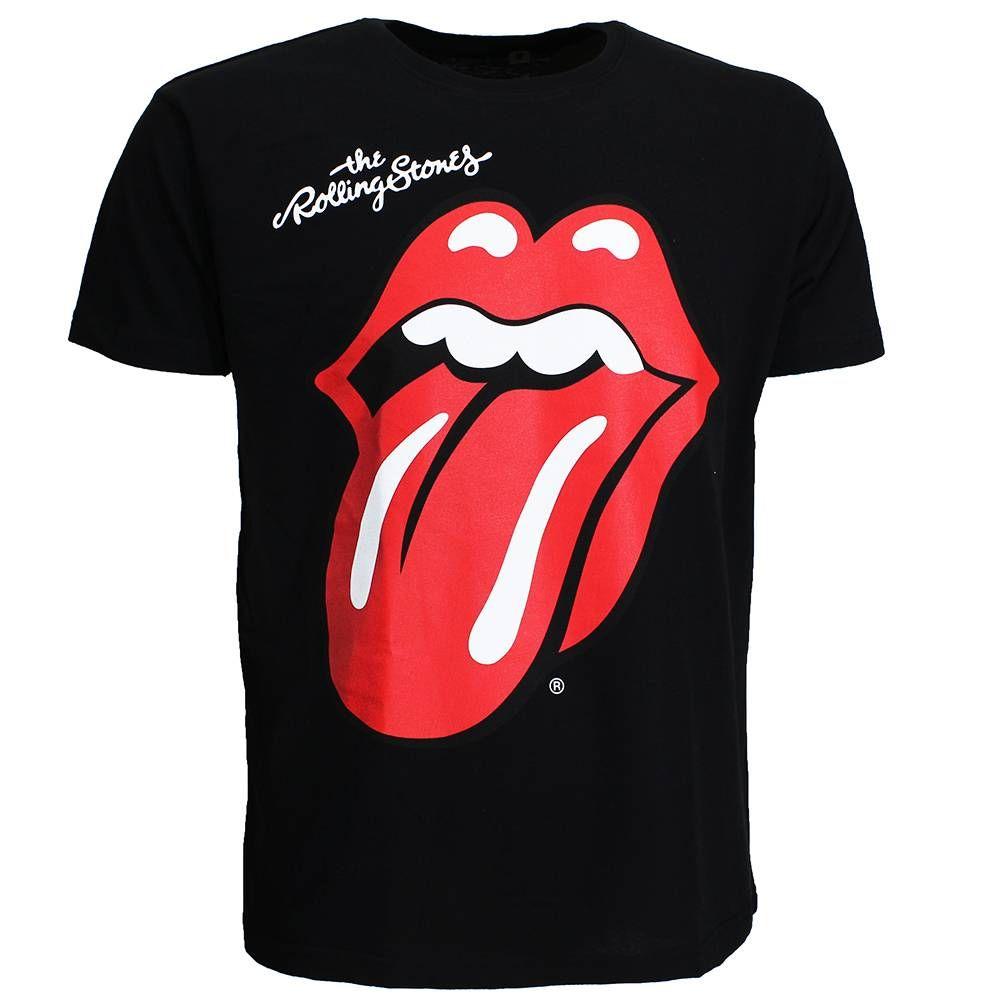 Red Tongue Logo - The Rolling Stones Tongue Logo T-shirt Black / Red - Popmerch.com