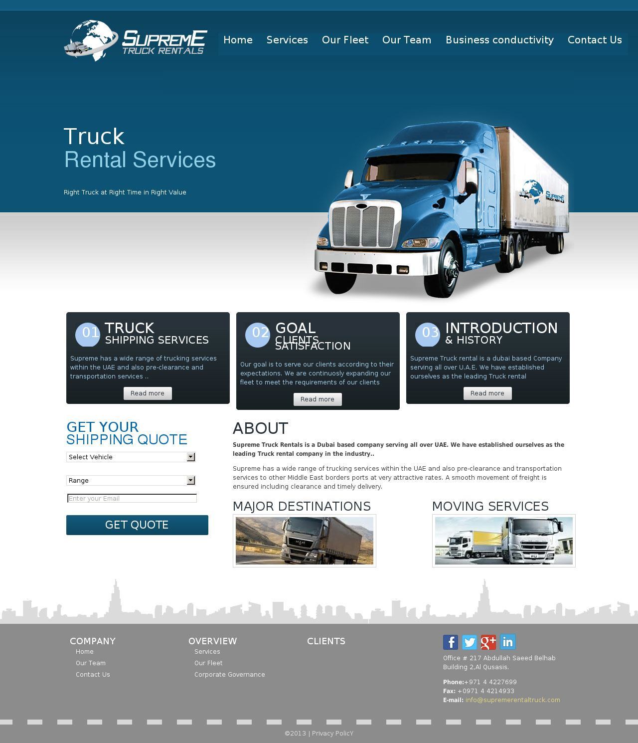 Supreme Truck Logo - supreme truck rental Services. Web & App Development