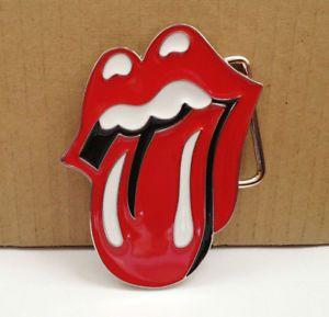 Red Tongue Logo - The Rolling Stones Red Tongue & Lips Logo Enamel Metal Belt Buckle