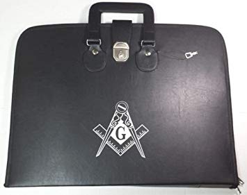 White G Inside Blue Square Logo - Masonic Regalia Special Feature Apron & Chain Collar