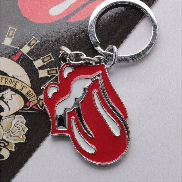 Red Tongue Logo - Hot Band Rolling Stones Europe and America big tongue logo alloy key ...