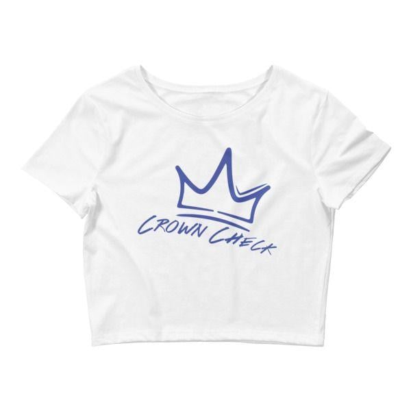 Blue Crown Clothing Logo - Blue Crown Women's Crop Tee – Crown Check Apparel