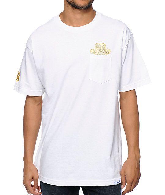 Grizzly Diamond Supply Co Logo - Diamond Supply Co X Ben Baller X Grizzly White Pocket T Shirt