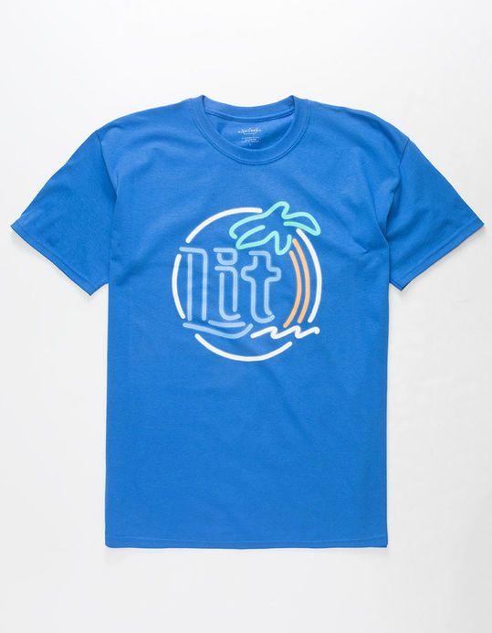 Blue Crown Clothing Logo - BLUE CROWN Neon Lit Mens T Shirt