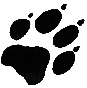 Black Footprint Logo - Black paw print Logos