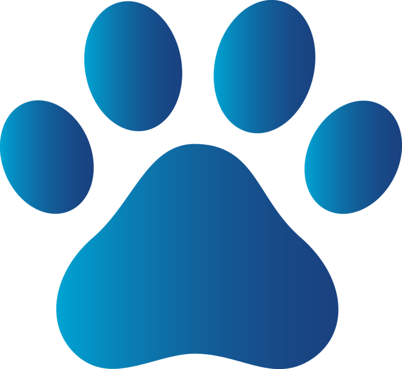Bear Print Logo - Blue paw print Logos