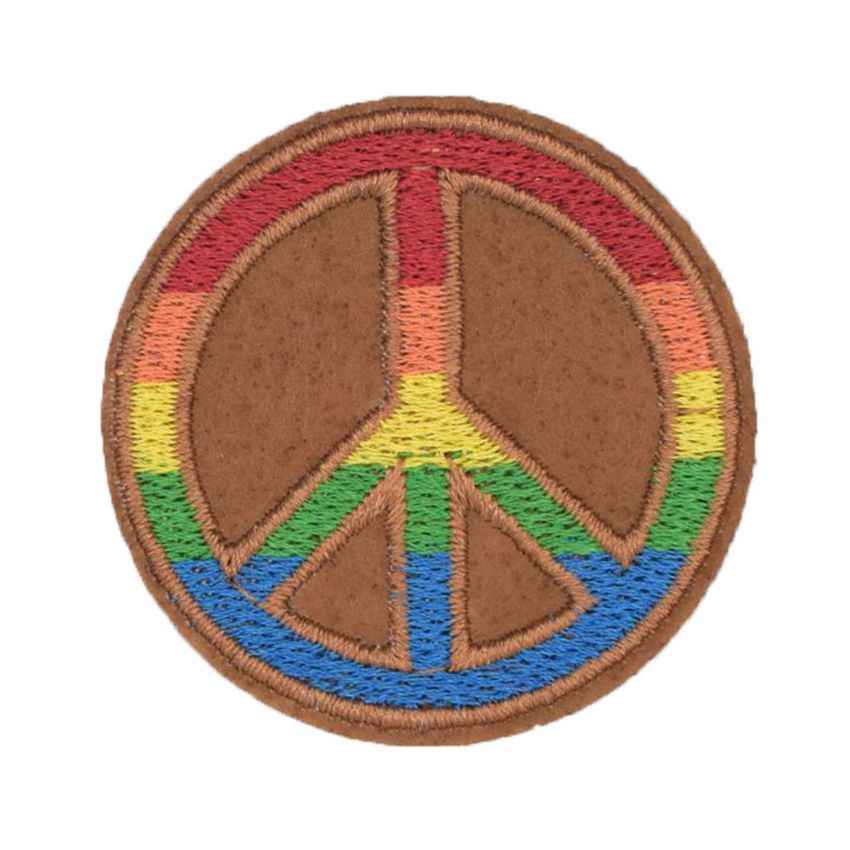 Hippie Retro Logo - Detail Feedback Questions about 1Pcs Rainbow Label Peace Sign Anti ...