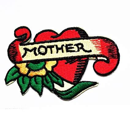 Hippie Retro Logo - HHO MOTHER Heart Love Mom Day Logo Hippie Retro Kid