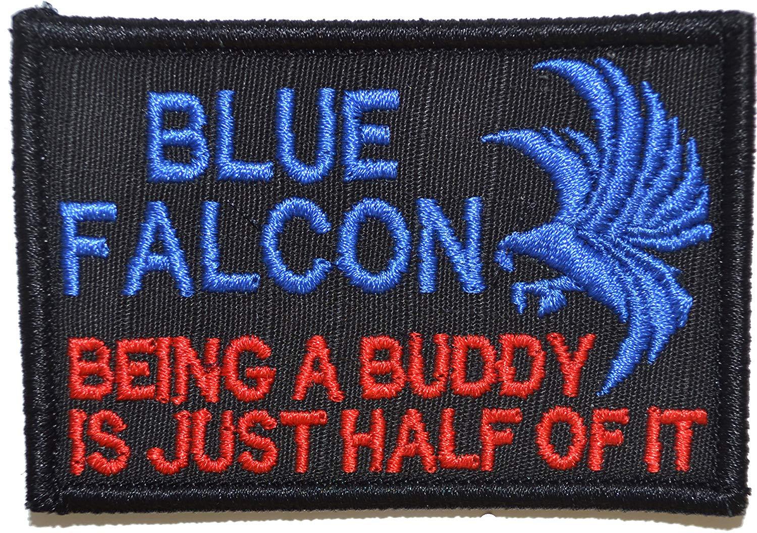Camo Falcon Logo - Blue FalconBuddy Fer 2x3 Morale Patch