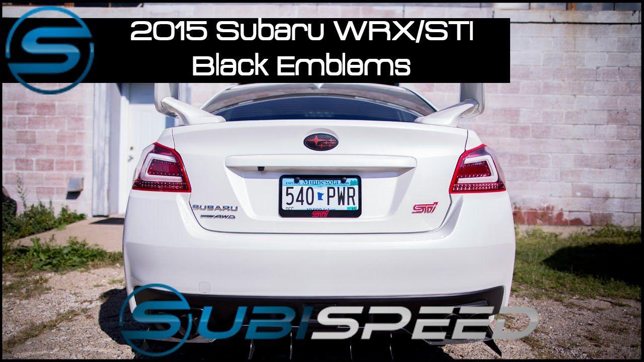 Black Subaru WRX Logo - Subispeed - 2015+ WRX/STI Black Replacement Emblems