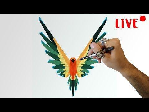 Maverick Bird Logo - DRAWING LOGAN PAUL MAVERICK - How to draw logo -GUS ROMANO LIVE ...