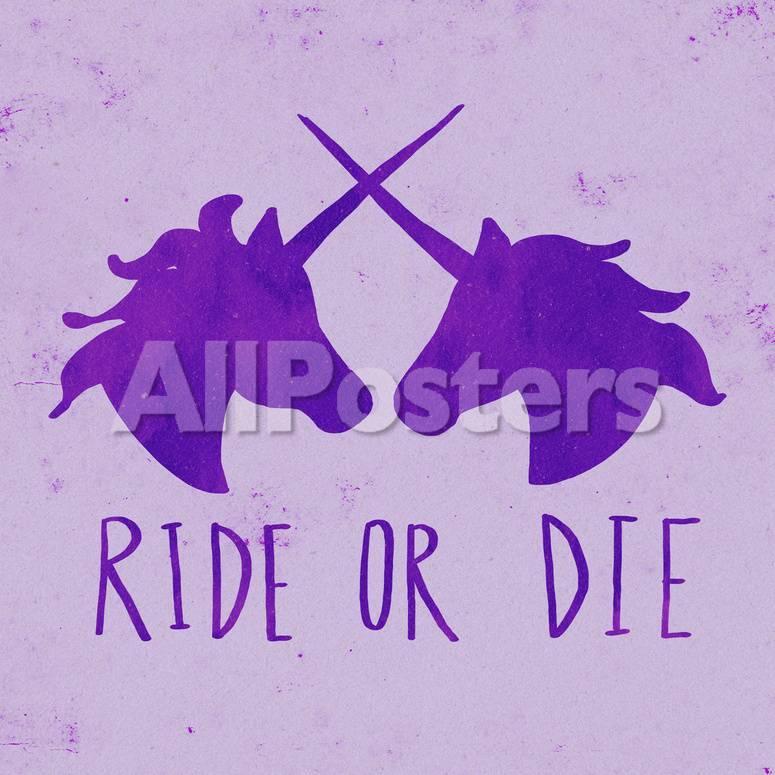 Purple Magic Logo - Ride Or Die Unicorns Purple Magic Posters by Leah Flores at ...