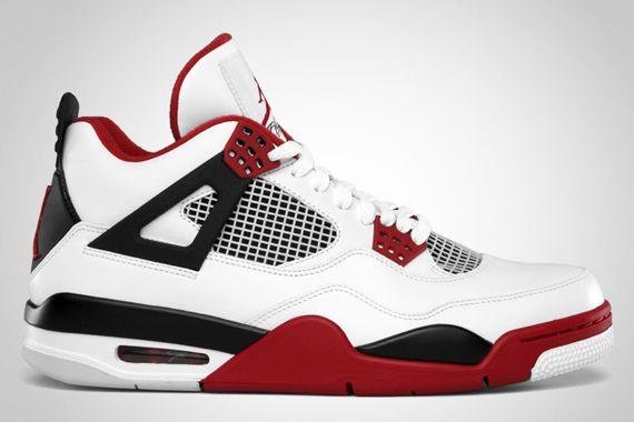 Black N Red Jordan Logo - Air Jordan IV - White - Varsity Red - Black | Official Images ...