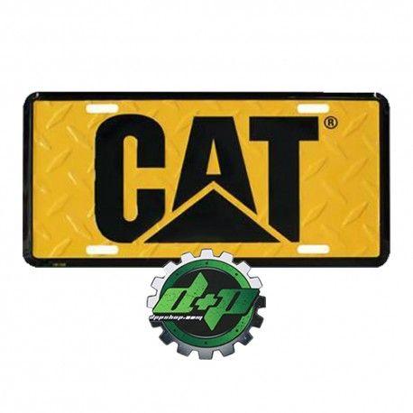 Cat Camo Logo - CAT Caterpillar License Plate KW Tag truck tractor emblem yellow