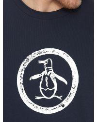 Original Penguin Logo - Original Penguin Circle Logo Tshirt in Blue for Men