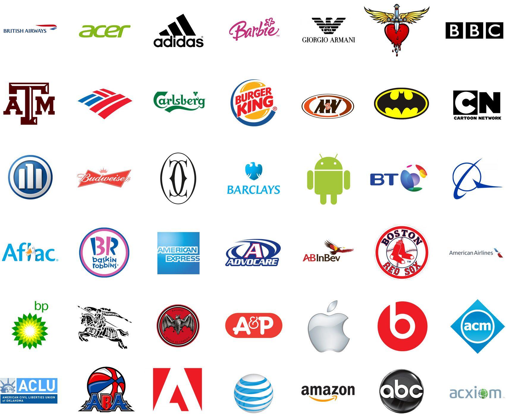 Famous Brand Logo - 1000 Logos - The Famous Brands and Company Logos in the World.