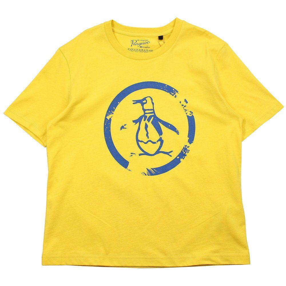 Original Penguin Logo - Original Penguin Circle Logo T Shirt Yellow - Boys from Designer ...