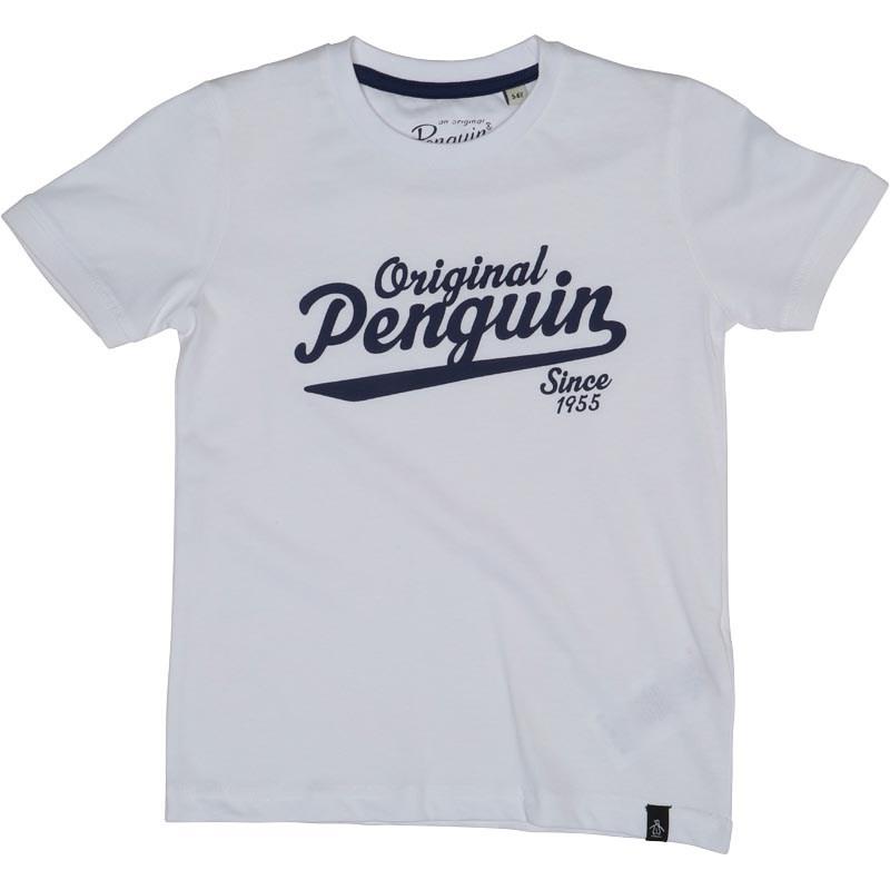 Original Penguin Logo - Buy Original Penguin Boys Varsity Logo Print T Shirt Bright White