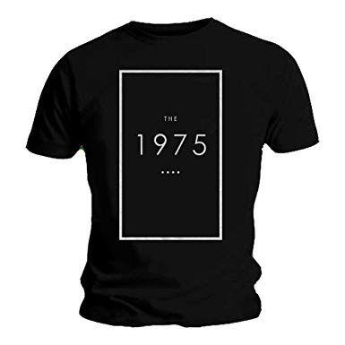 The 1975 Black and White Logo - Official T Shirt THE 1975 Rock Band Original LOGO Black XL: Amazon ...