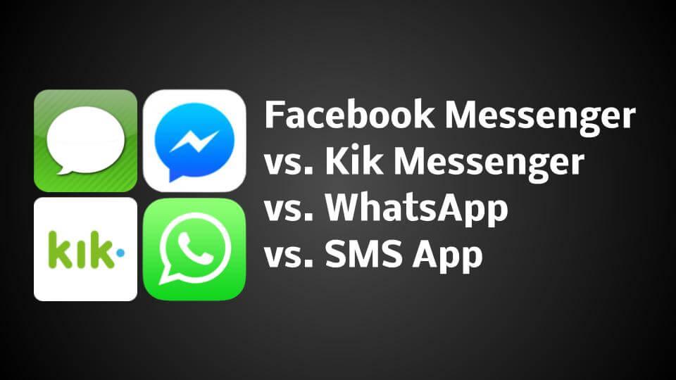 Kik Messenger App Logo - Facebook, Kik, WhatsApp & SMS Messenger App Comparison