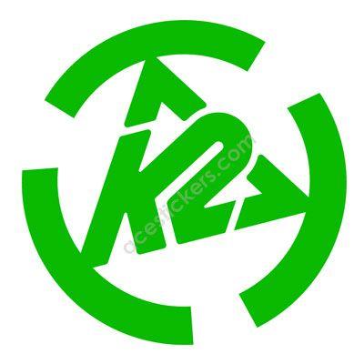 K2 Logo - K2 Logo (002) Sticker (14 x 14 cm) - ステッカー、カッティング