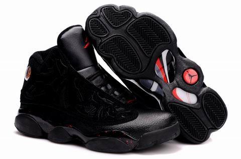 Black N Red Jordan Logo - Nike Air Jordan 13 New Style Black Red Logo Retro Shoes, womens nike