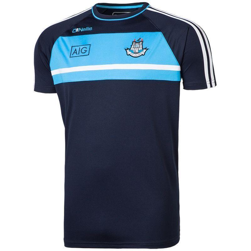 Blue White U Logo - Dublin GAA Temple 2S T-Shirt (Marine/Swedish Blue/White) | oneills.com