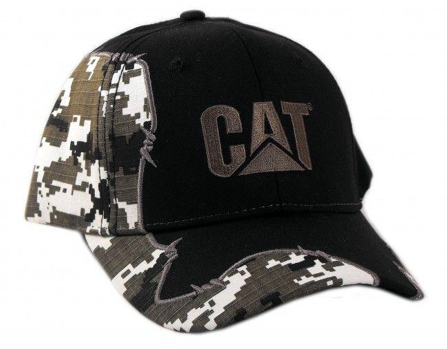Cat Camo Logo - Black Cat Digitial Camo W Barbed Wire Trim