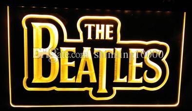 The Beatles Band Logo - 2019 LS082 Y The Beatles Band Music Logo Bar Neon Light Sign Decor ...