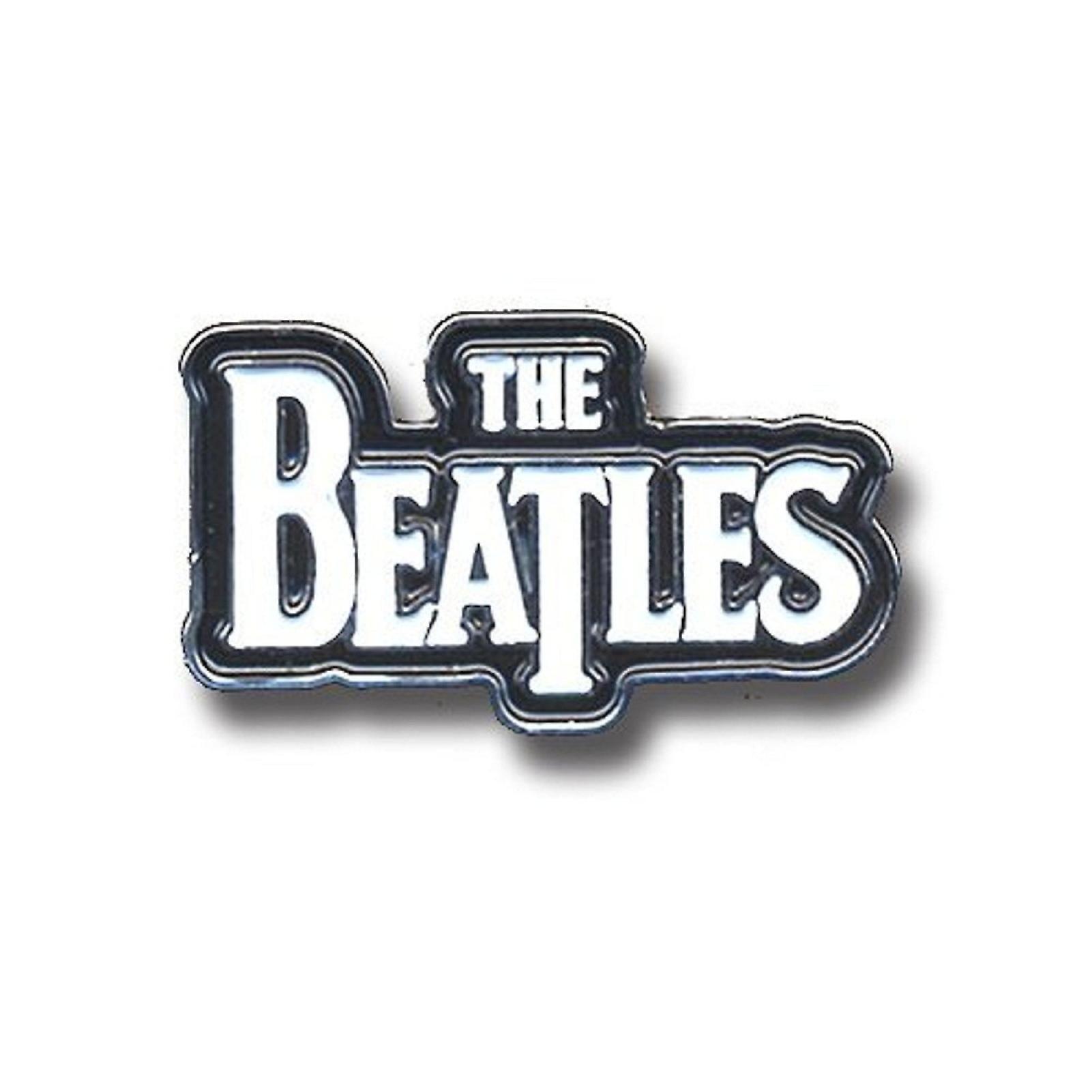 The Beatles Band Logo - The Beatles Badge white Drop T classic Band Logo new Official Metal ...